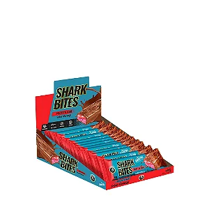 Shark Bites Protein Bar Morango 40G Display C/12 Uni Shark Pro