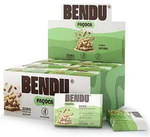 Paçoca Natural 20g – Display c/24 unidades – Bendu
