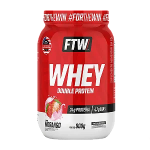Whey Double Morango Pote 900g – FTW