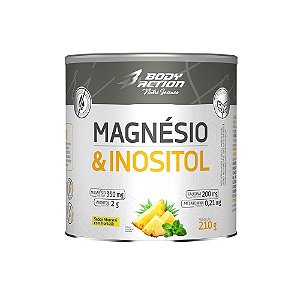 Magnésio & Inositol 210g Sabor Abacaxi com Hortelã – BodyAction
