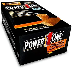 Paçoca Rolha Zero Caixa com 24 Unidades – Power One