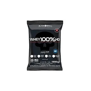 Whey 100% HD Refil 900g Cookies & Cream – Combo com 24 Unidades – Black Skull