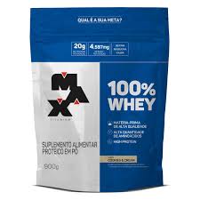 100% Whey Refil 900g Cookies – Combo com 10 Unidades – Max Titanium