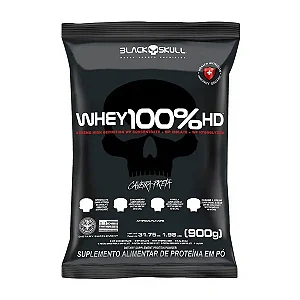 Whey 100% HD Refil Baunilha 900g Combo com 06 Unidades – Black Skull