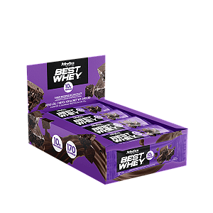 Best Whey Bar 35g Brownie Chocolate Display c/12un – Atlhetica Nutrition
