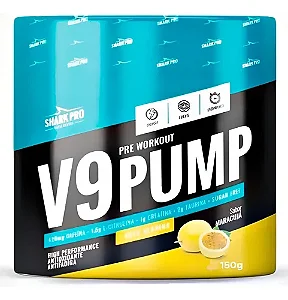 V9 Pump Pré-Treino 150g Maracujá Combo com 6 Unidades – Shark Pro
