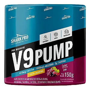 V9 Pump Pré-Treino 150g Uva Combo com 6 Unidades – Shark Pro