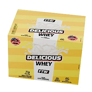 Delicious Whey Sachê 30g Display com 20 unidades Leite Original FTW