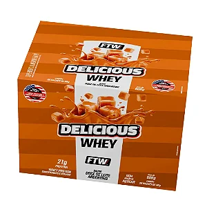 Delicious Whey Sachê 30g Display com 20 unidades Doce de Leite Argentino FTW