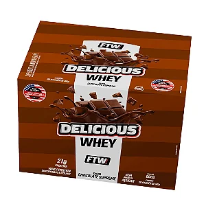 Delicious Whey Sachê 30g Display com 20 unidades Chocolate Supreme FTW