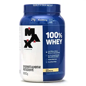 100% Whey Pote 900g Baunilha Combo com 6 Unidades – Max Titanium