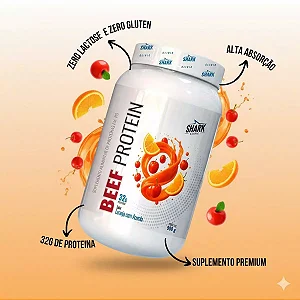 Whey Beef Protein Sabor Laranja com Acerola 900g – Shark Pro