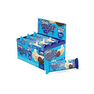 TASTY WAFER SLIM 30G COOKIES CREAM DISPLAY COM 12UN ADAPTOGEN