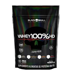 Whey 100% HD Refil 450g Black Skull
