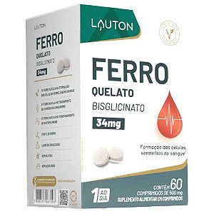 Ferro Quelato  60 Caps Lauton Nutrition