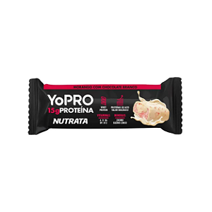 Barra Yopro 55g Nutrata - Morango Com Chocolate Branco