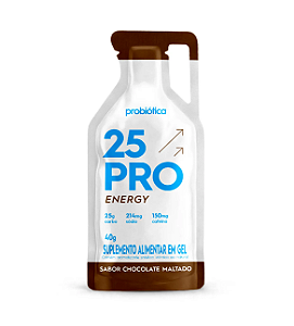 Gel 25 Pro Energy Sache 40g Chocolate Maltado Probiotica
