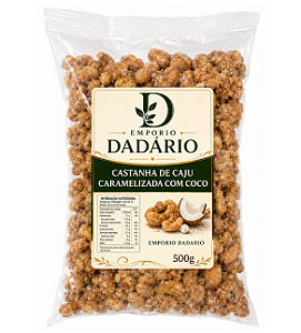 Castanha De Caju Caramelizada Com Coco Pacote de 500g Emporio Dadario