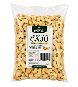Castanha de Caju SW1 Torrada Com Sal Pacote de 1kg Emporio Dadario