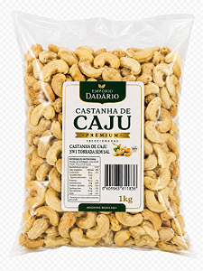 Castanha de Caju SW1 Torrada Com Sal Pacote de 1kg Emporio Dadario