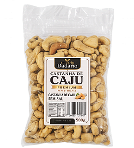 Castanha de Caju SW1 Torrada Sem Sal Pacote de 500g Emporio Dadario