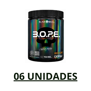 Combo 06 unidades - Pré Treino Bope 300g Frutas Vermelhas Black Skull