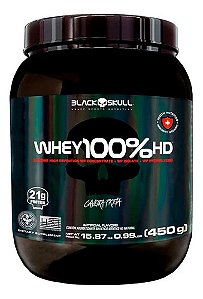 Whey 100% Hd Pote 450g Black Skull - Morango