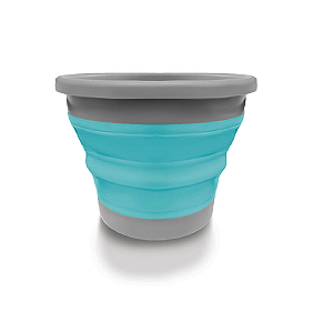 BALDE RETRÁTIL COM ALÇA 10 LITROS – SILICONE E PLÁSTICO