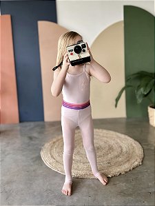 Legging em Tule Infantil - Rosé Degradê