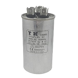 CAPACITOR DE PARTIDA 15+2UF/440VAC 50/602HZ +-5% TK