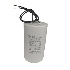 CAPACITOR PPM 70UF 250V FIO CBB60 55X93 TK