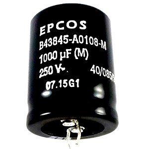 CAPACITOR SNAP-IN 1.000UF 250V B43845A0108M 30X40MM EPCOS