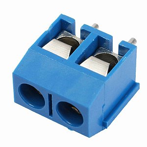 BORNE KRE 2 VIAS MINI DE PARAFUSO 5.08MM KF-301 AZUL