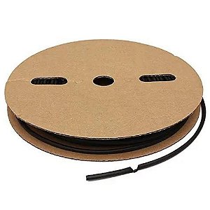 100 METROS - ESPAGUETE TUBO ISOLANTE TERMO RETRÁTIL 5MM PRETO