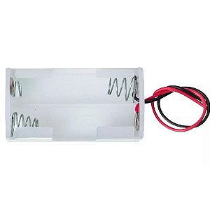 SUPORTE P/4 PILHAS AA 2 LADOS BRANCO