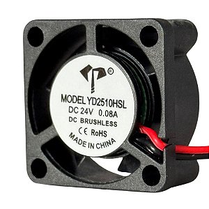 MICRO VENTILADOR YD2510HSL 24V 0,08A 18000RPM 25X25X10MMM