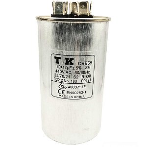 CAPACITOR DUPLO 60+12UF 440V CBB65 60MMX105MM TK