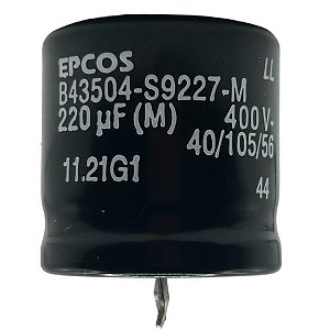 CAPACITOR ELETROLICO 220UF 400V B43504S9227M 30X30MM EPCOS