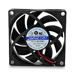 MICRO VENTILADOR KF0715H1SR-R 12V 0.41A 70X70X15MM 2 FIOS JAMICON
