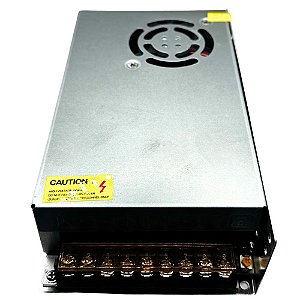 FONTE CHAVEADA 24V 10A BIVOLT DE 110-240V COM CHAVE SELETORA