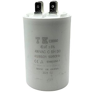 CAPACITOR PPM 45UF 400V TERMINAL FAST-ON CBB60 TK