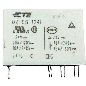 RELE DE ALTA POTÊNCIA OZ-SS-124L1 24V RELE OZSS124L1 16A 8P