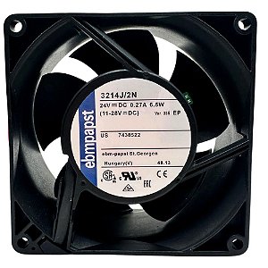 MICROVENTILADOR AXIAL 3214J/2N 24VDC 6.5W 0.27A 92X92X38MM EBMPAPST