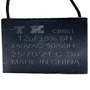 CAPACITO PPM 12UF 450V FIO CBB61 TK