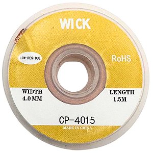 FITA MALHA DESSOLDADORA 4,0MM ROLO COM 1,5 METROS CP-4015 WICK