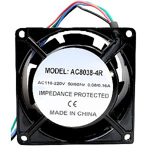 MICRO VENTOINHA FAN 80X80X38MM AC3038-4R 110V 220V BIVOLT IMPEDANCE PROTECTED