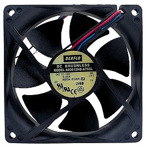 MICROVENTILADOR AD0912HBA76GL 12VDC 92X92X25MM ROLAMENTO - BERFLO