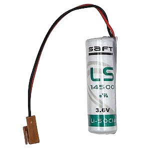 BATERIA DE LITHIUM 3,6V AA 2600MAH C/ FIO E CONECTOR LS14500
