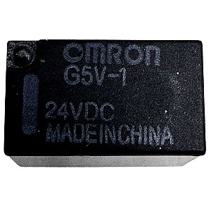 RELÉ ELETROMECÂNICO PCB 1NA + 1NF 24V 1A G5V-1-DC24 OMRON