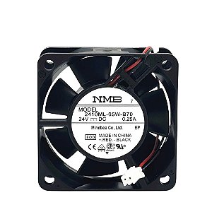 MICRO VENTILADOR 2410ML-05W-B70 - 24V / 0.25A / 2 FIOS / 60X60X25 NMB